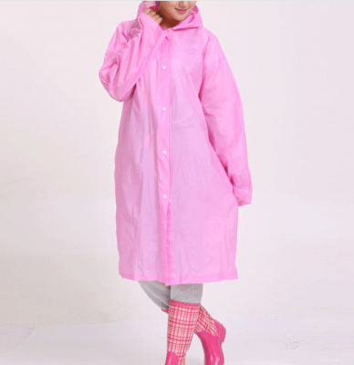 Eco-friendly EVA Fashion Translucent Raincoat