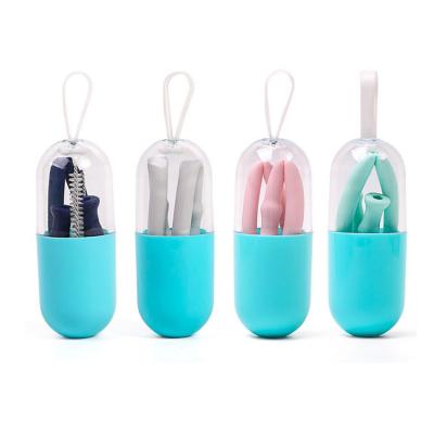 silicone holding straw