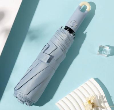 Retractable umbrella with carabiner