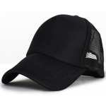 Black Mesh Trucker Hat